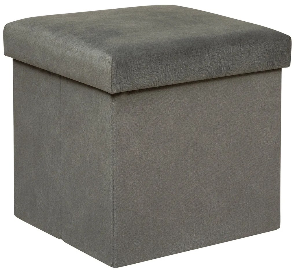 Σκαμπό Με Αποθηκευτικό Χώρο (38x38x38) A-S Lilou Grey 197332A