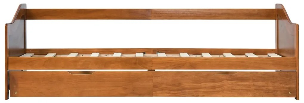 vidaXL Πλαίσιο για Καναπέ - Κρεβάτι 90x200 εκ. Καφέ Μελί Ξύλο Πεύκου