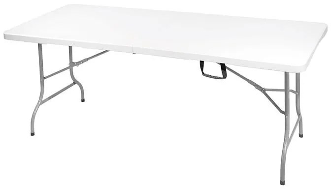 BLOW Τραπέζι  Συνεδρίου - Catering Πτυσσόμενο (Βαλίτσα), HDPE Άσπρο, Μέταλλο Βαφή Γκρι