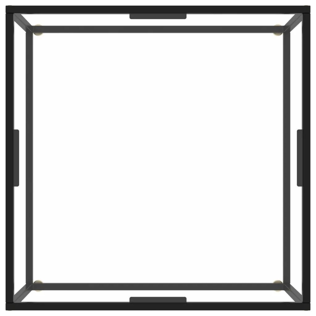 vidaXL Τραπεζάκι Σαλονιού Μαύρο 80 x 80 x 35 εκ. με Ψημένο Γυαλί