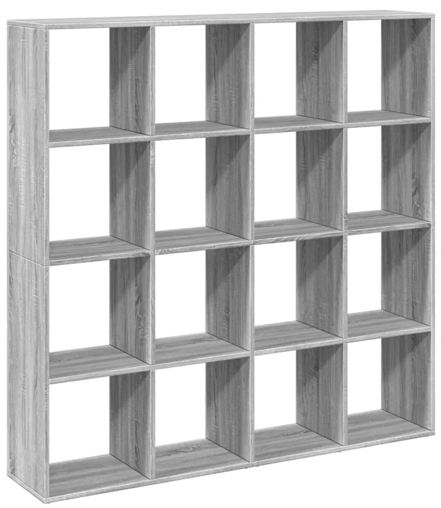 vidaXL Βιβλιοθήκη Γκρι Sonoma 137,5x29x137,5 εκ. Επεξεργασμένο Ξύλο