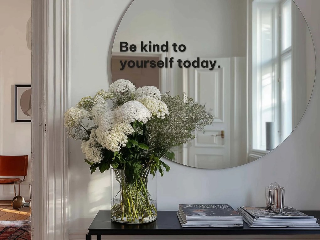 Αυτοκόλλητο για καθρέφτη S26 – Be kind to yourself today.