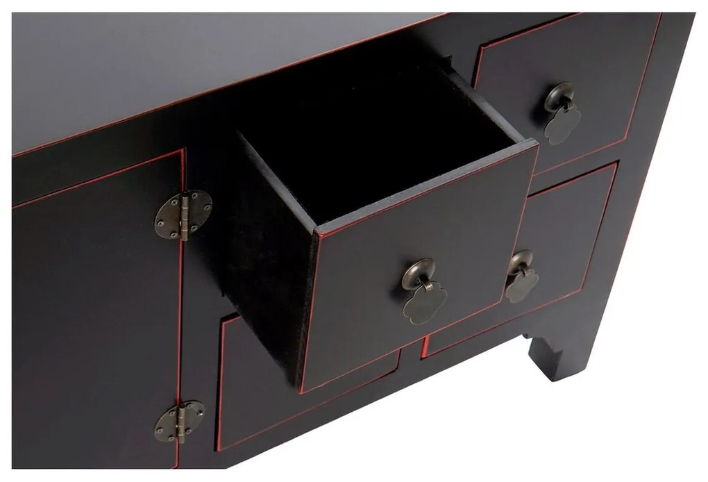 Τηλεόραση DKD Home Decor Μαύρο Πολύχρωμο Ξύλο Έλατο Ξύλο MDF 130 x 24 x 51 cm
