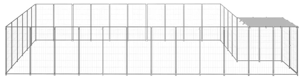 vidaXL Σπιτάκι Σκύλου Ασημί 19,36 μ² Ατσάλινο
