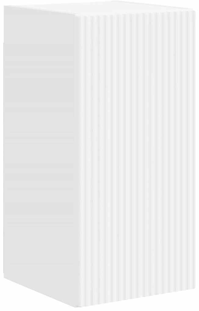 vidaXL Σετ επίπλου τηλεόρασης Επιτοίχιο 4 pcs Υψηλής γυαλάδας λευκό