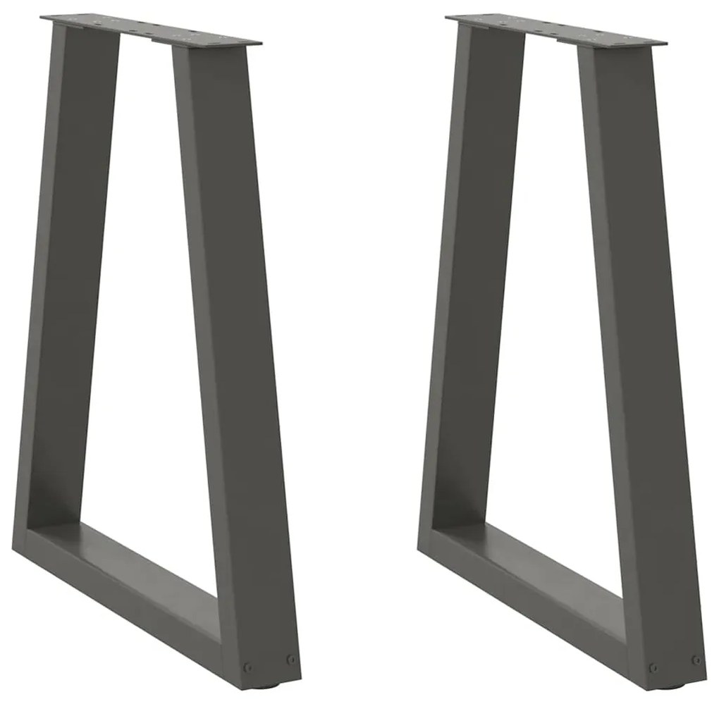 vidaXL Πόδια Τραπεζαρίας Σχήματος V 2 τεμ. Ανθρακί 60x(72-73,3) εκ. Ατσάλι
