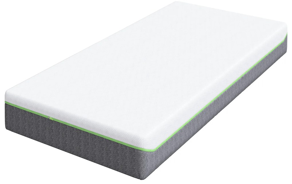 vidaXL Στρώμα Λευκό, Γκρι 100 x 200 cm Pěna