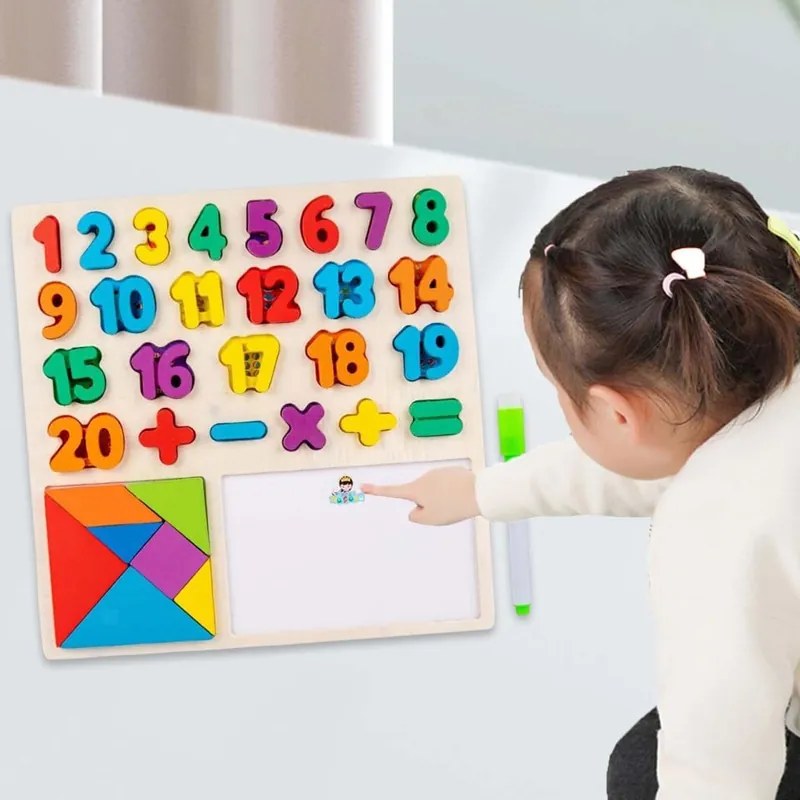 Εκπαιδευτικό Ξύλινο Παιχνίδι Αριθμοί - Wooden Game Numbers