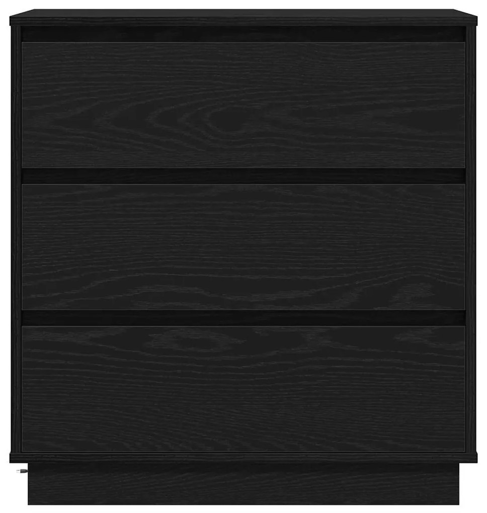 vidaXL Κομοδίνο με συρτάρι Μαύρο 71 x 34.5 x 75 εκ. Επεξεργασμένο ξύλο
