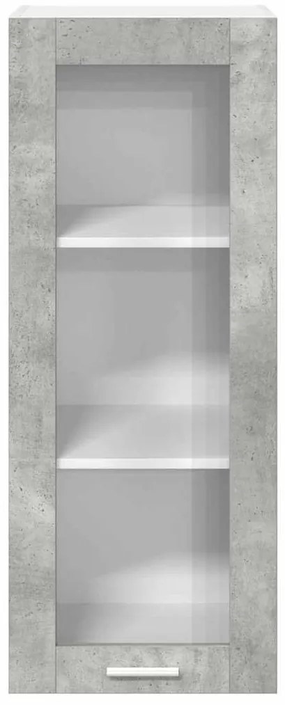 vidaXL Κρεμαστό ντουλάπι με πόρτα Σκυρόδεμα Γκρι 40 x 31 x 100 εκ.