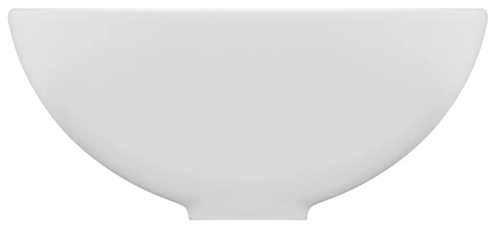 Νιπτήρας Πολυτελής Στρογγυλός Λευκό Ματ 32,5x14 εκ. Κεραμικός - Λευκό