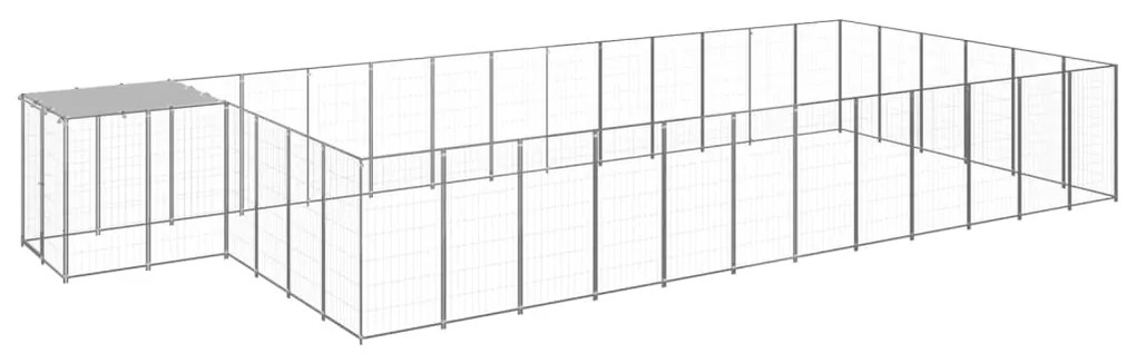 vidaXL Σπιτάκι Σκύλου Ασημί 22,99 μ² Ατσάλινο