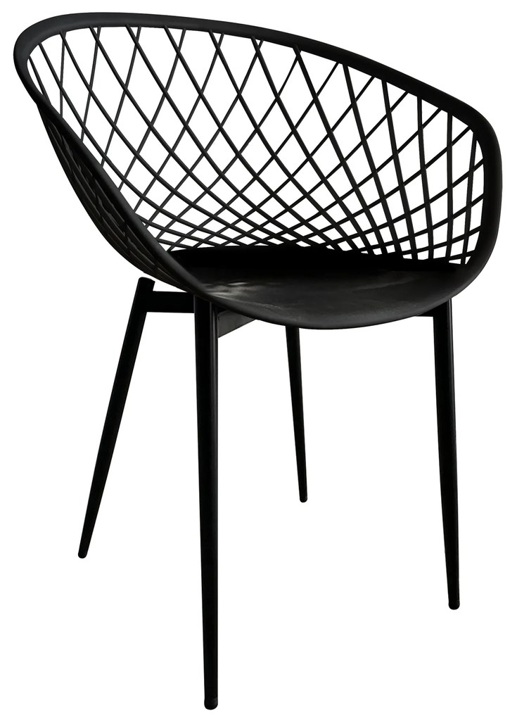 Καρέκλα Κήπου ArteLibre BALI Μαύρο PP/Μέταλλο 62x42x82cm-15300018