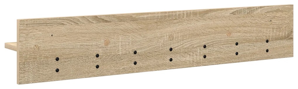 vidaXL Τοίχου Κρεμάστρα με ράφι Sonoma Δρυς 100 x 10.5 x 18 εκ