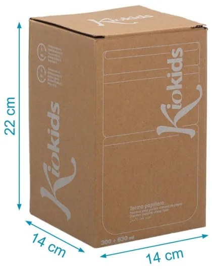 Kiokids Θερμoδοχείο Φαγητού με 2 Θαλάμους Mint 930ml.