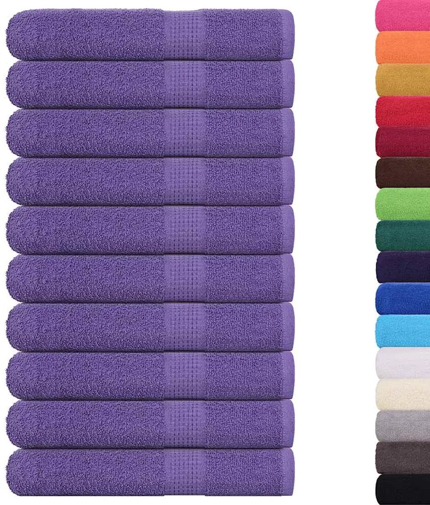 vidaXL Πετσέτες Σάουνας FROGN 10 τεμ. Μωβ 80x200 εκ. 360 γρ./μ²