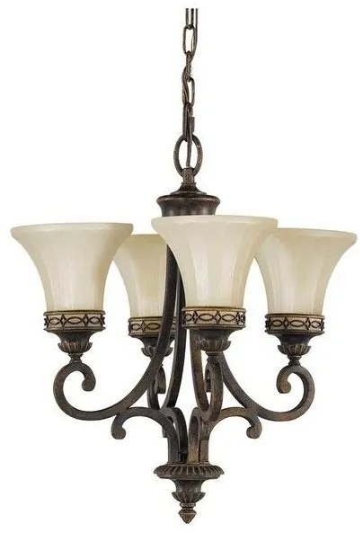 Πολυέλαιος Κρεμαστό Φωτιστικό 4xE27  Καφέ  Drawing Room FE-DRAWING-ROOM4 Elstead Lighting-FE-DRAWING-ROOM4-Καφέ FE-DRAWING-ROOM4
