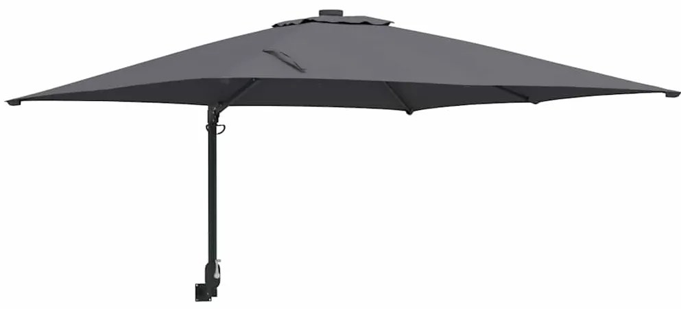 vidaXL Ομπρέλα Κήπου Ανθρακί, Μαύρο 248.5 x 247.5 x 160 εκ.
