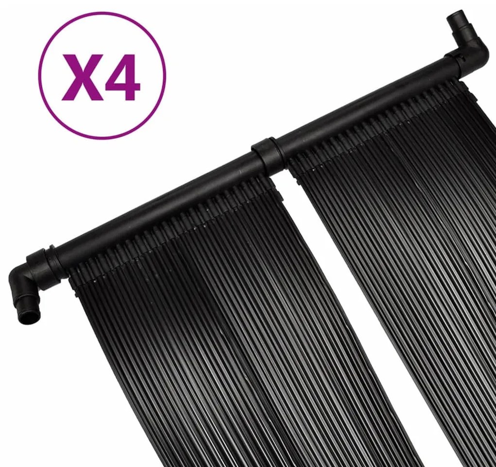 vidaXL Θερμαντικά Πισίνας Ηλιακά 4 τεμ. 80 x 620 εκ.