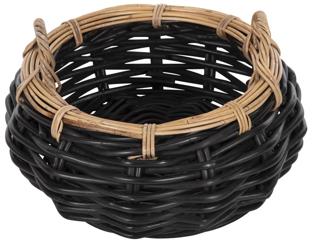 ΚΑΛΑΘΙ ΔΑΠΕΔΟΥ POTTS ΜΑΥΡO&ΦΥΣΙΚΟ ΧΡΩΜΑ- CL RATTAN Φ62x36Yεκ.