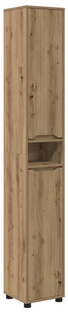 vidaXL Ντουλάπι Μπάνιου με ράφι Artisan Oak 30,5 x 30 x 195 εκ