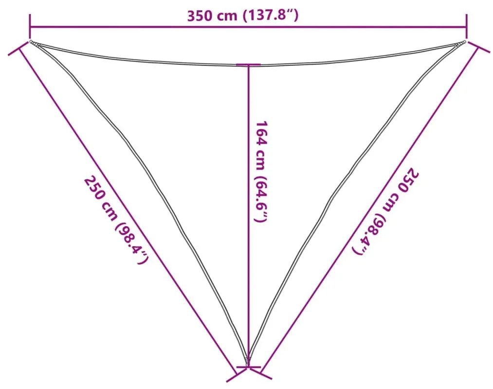 Σκίαστρο Ιστιοπλοΐας Γκρι 2,5x2,5x3,5μ. 100% Πολυεστέρας Oxford - Γκρι