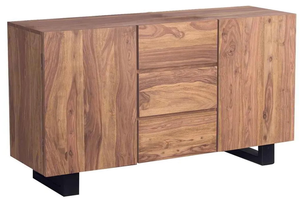 Μπουφές NELSON 140x45x78 Ακακία Φυσικό/Μεταλ.Μαύρο