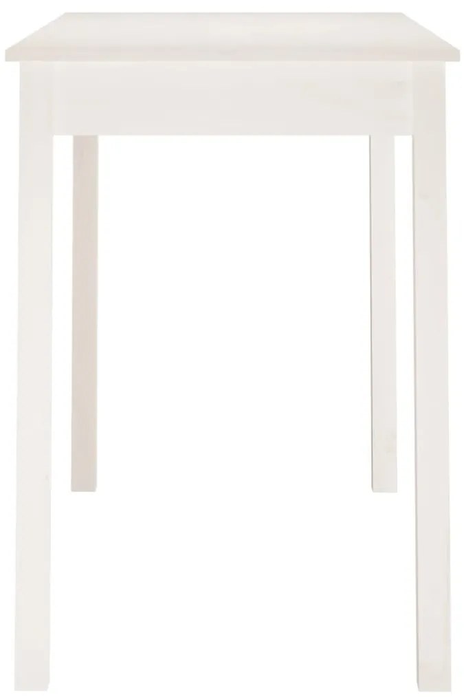 vidaXL Τραπεζαρία Λευκή 110 x 55 x 75 εκ. από Μασίφ Ξύλο Πεύκου