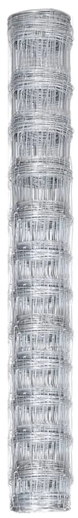 vidaXL Συρματόπλεγμα Περίφραξης Ασημί 50 x 1,25 μ. από Γαλβαν. Ατσάλι