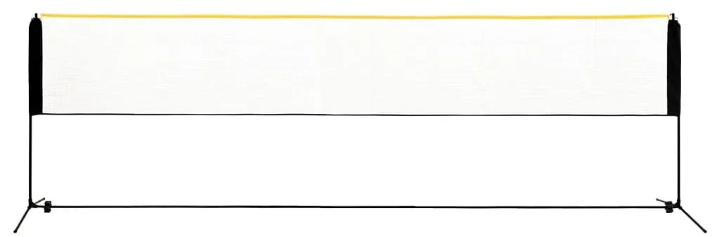 vidaXL Φιλέ Μπάντμιντον Ρυθμιζόμενο 500 x 103 x 94-158 εκ. Μεταλλικό
