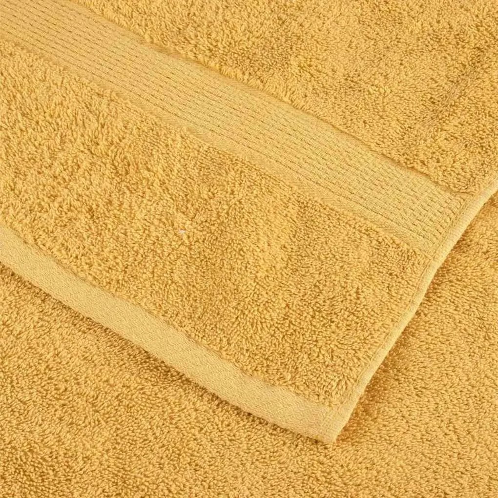 vidaXL a Πετσέτες Προσώπου SOLUND 2 pcs Χρυσό Βαμβάκι