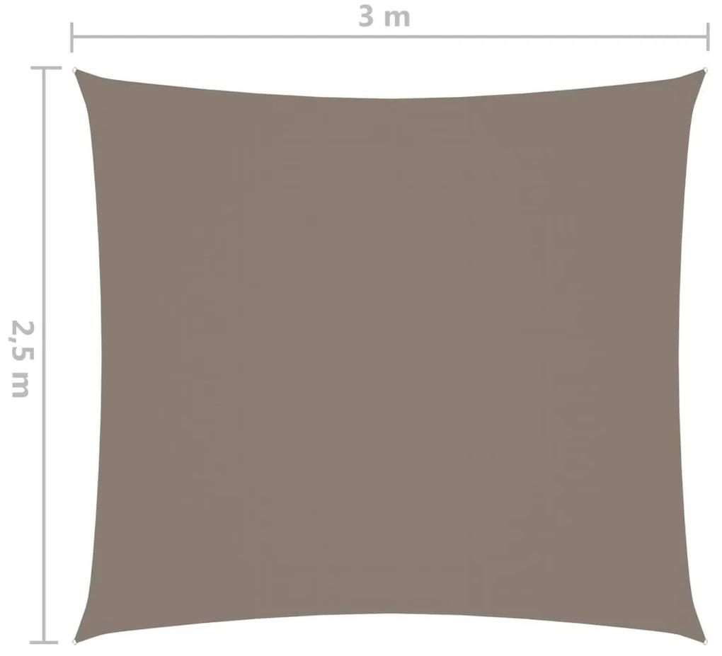 Πανί Σκίασης Ορθογώνιο Taupe 2,5 x 3 μ. από Ύφασμα Oxford - Μπεζ-Γκρι