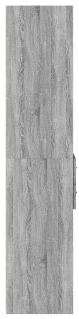 vidaXL Ντουλάπι Γκρι Sonoma 45x42,5x185 εκ. από Επεξεργασμένο Ξύλο