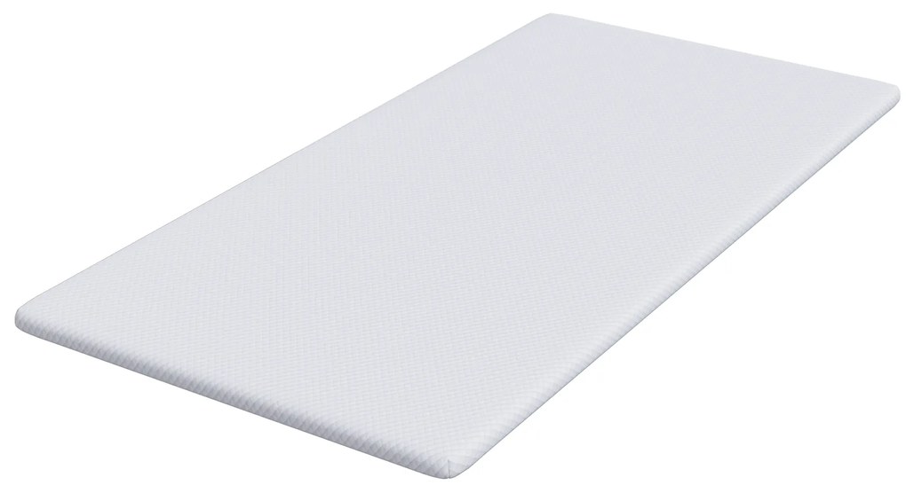 vidaXL Στρώματα Λευκό 90 x 200 cm 100% ύφασμα πολυεστέρα με τζακάρ