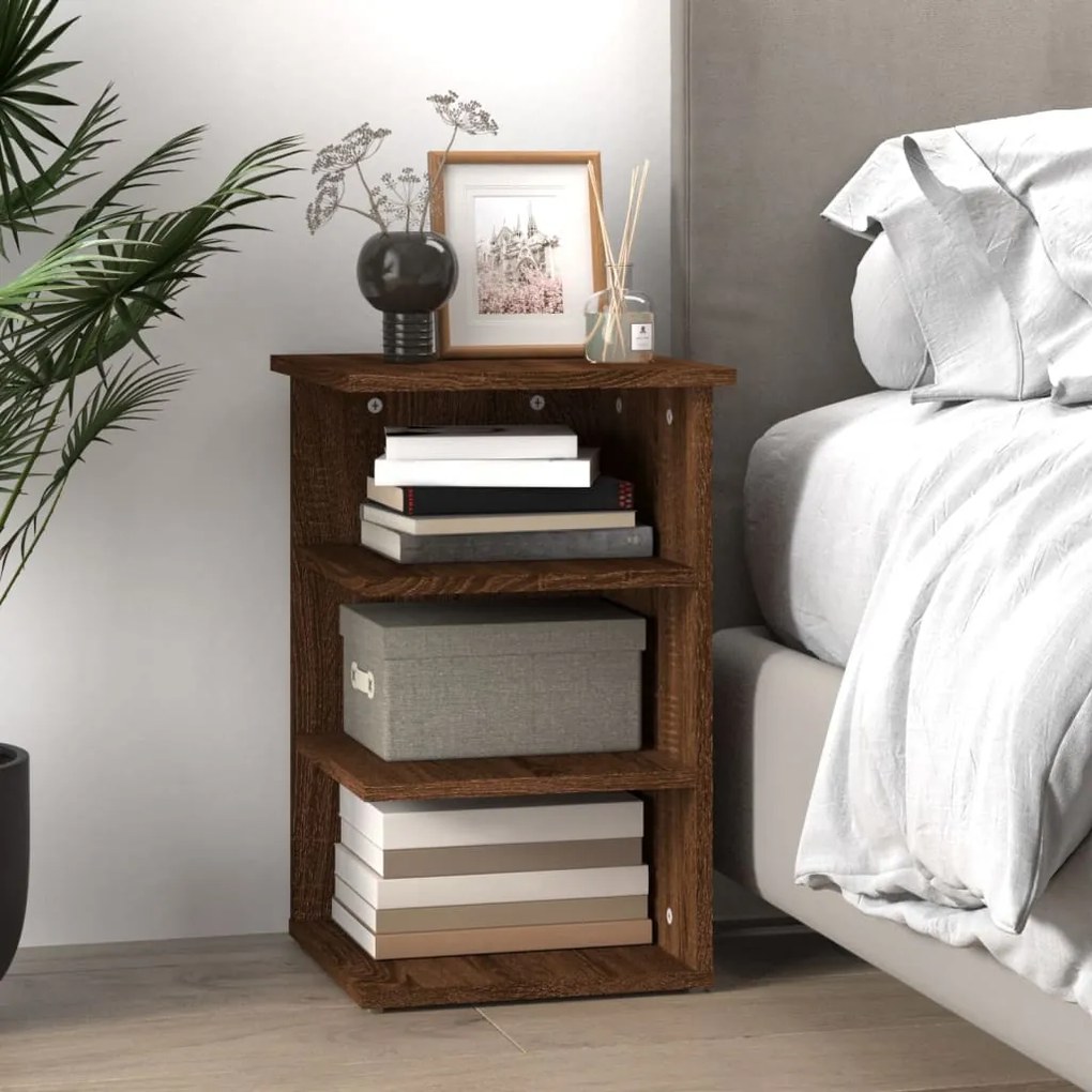 vidaXL Βοηθητικό Ντουλάπι Καφέ Δρυς 35x35x55 εκ. Επεξεργασμένο Ξύλο