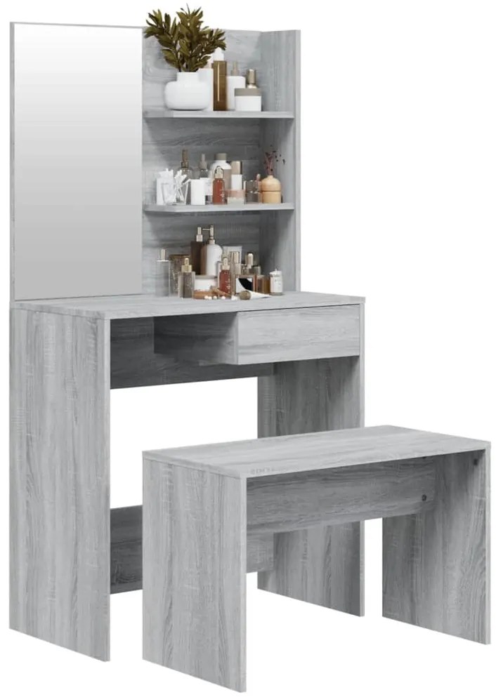 vidaXL Μπουντουάρ Σετ Γκρι Sonoma 74,5 x 40 x 141 εκ.