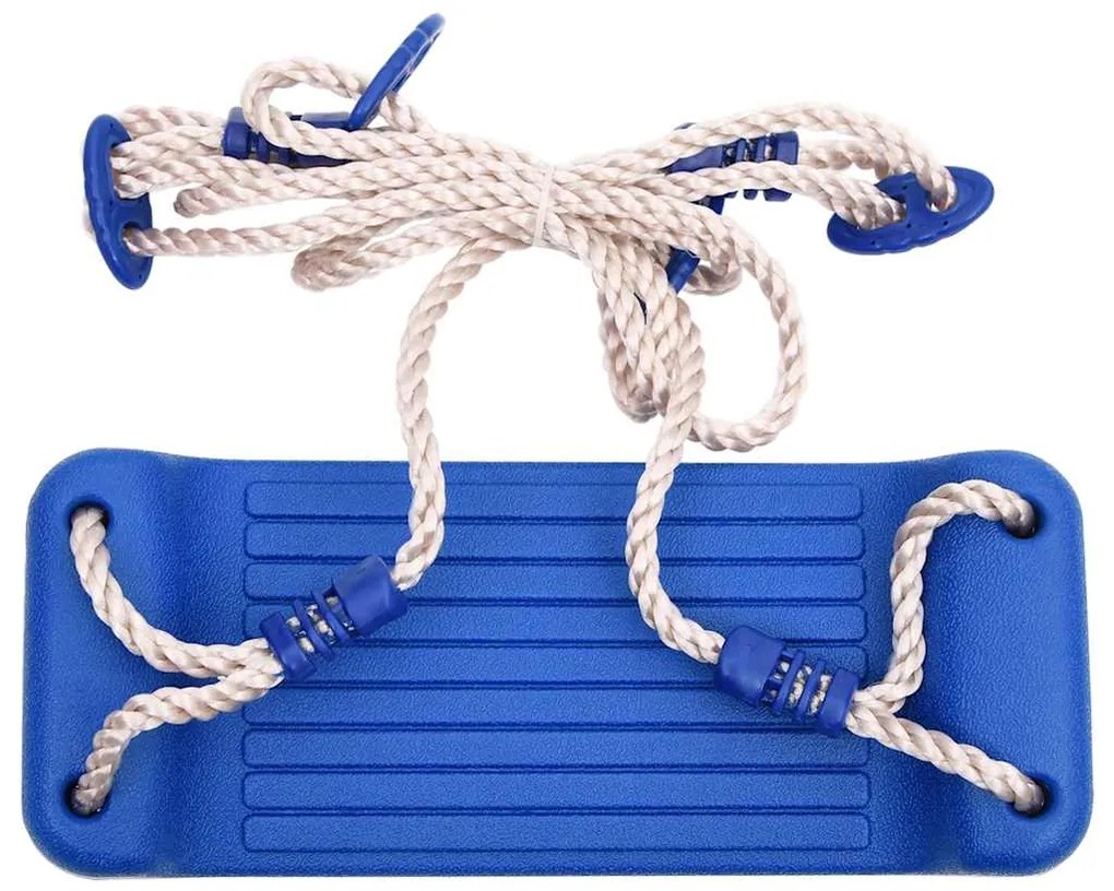 vidaXL Κούνιες με Σχοινιά 2 τεμ. Μπλε 38 x 16 εκ. από Πολυαιθυλένιο