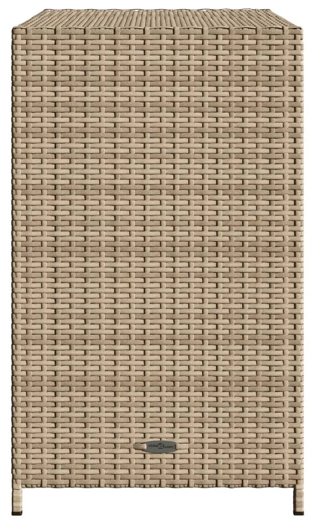 Ντουλάπι Αποθήκευσης Κήπου Beige 83x45x76 εκ. Συνθετικό Ρατάν - Μπεζ