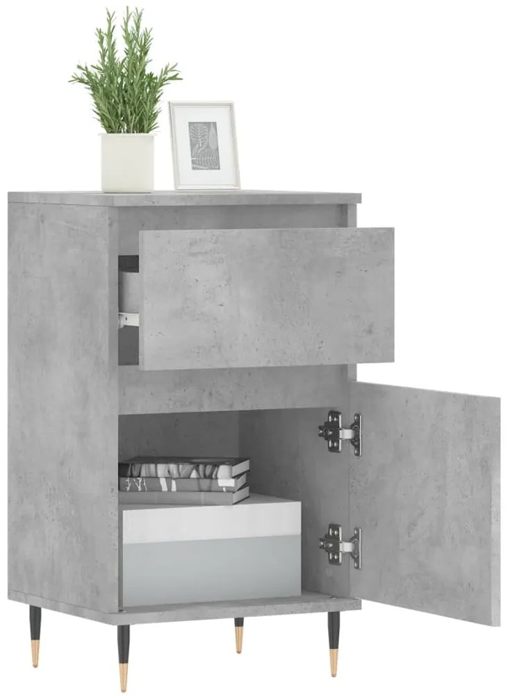 vidaXL Ντουλάπια 2 τεμ. Γκρι Σκυροδ. 40x35x70 εκ. Επεξεργασμένο Ξύλο