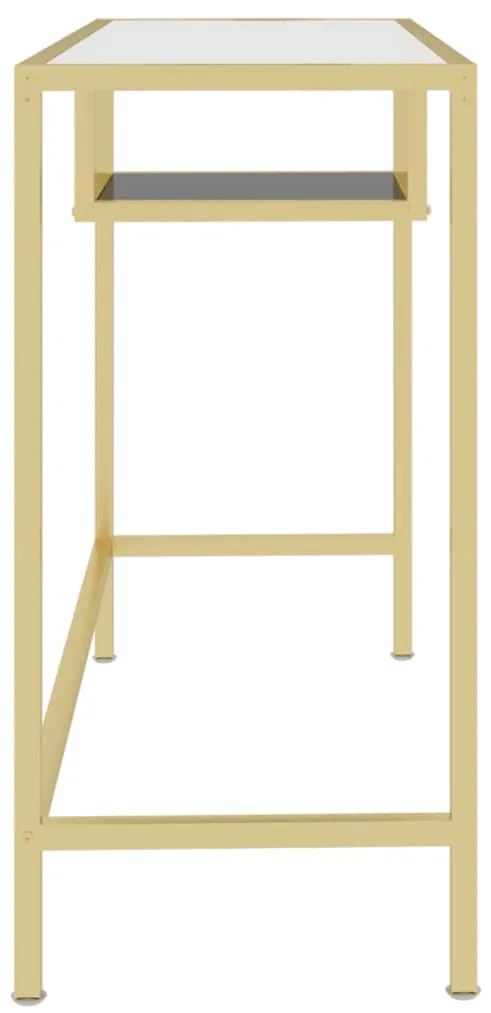 vidaXL Γραφείο Υπολογιστή Διάφανο 100 x 36 x 74 εκ. από Ψημένο Γυαλί