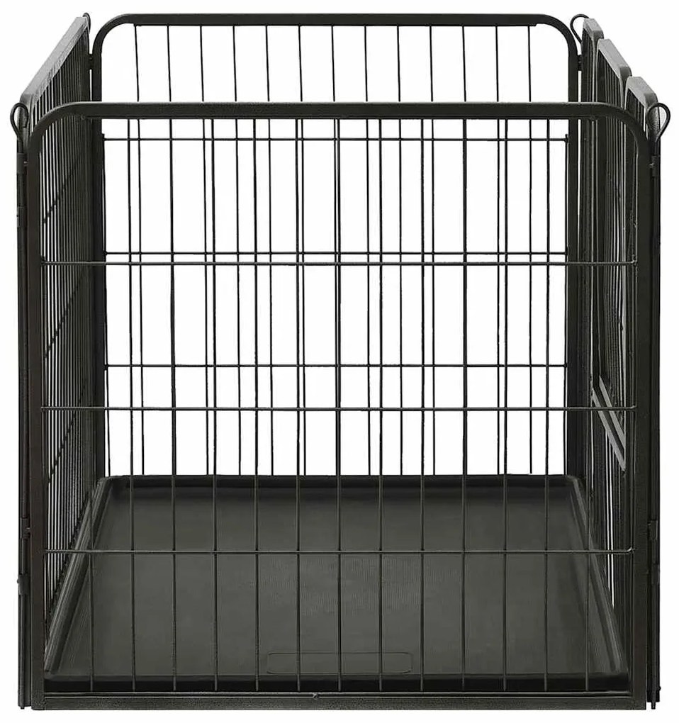 vidaXL Πάρκο Σκύλου 91,5 x 59 x 61 εκ. Ατσάλινο