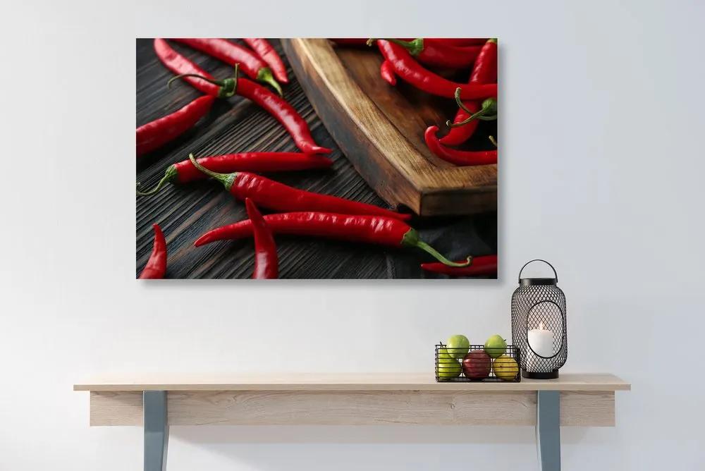 Πιάτο εικόνας με πιπεριές τσίλι - 90x60