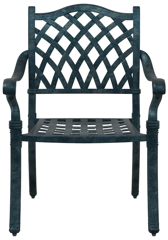 vidaXL Καρέκλα Κήπου 2 pcs Πράσινο 55 x 56.5 x 91εκ Αλουμίνιο