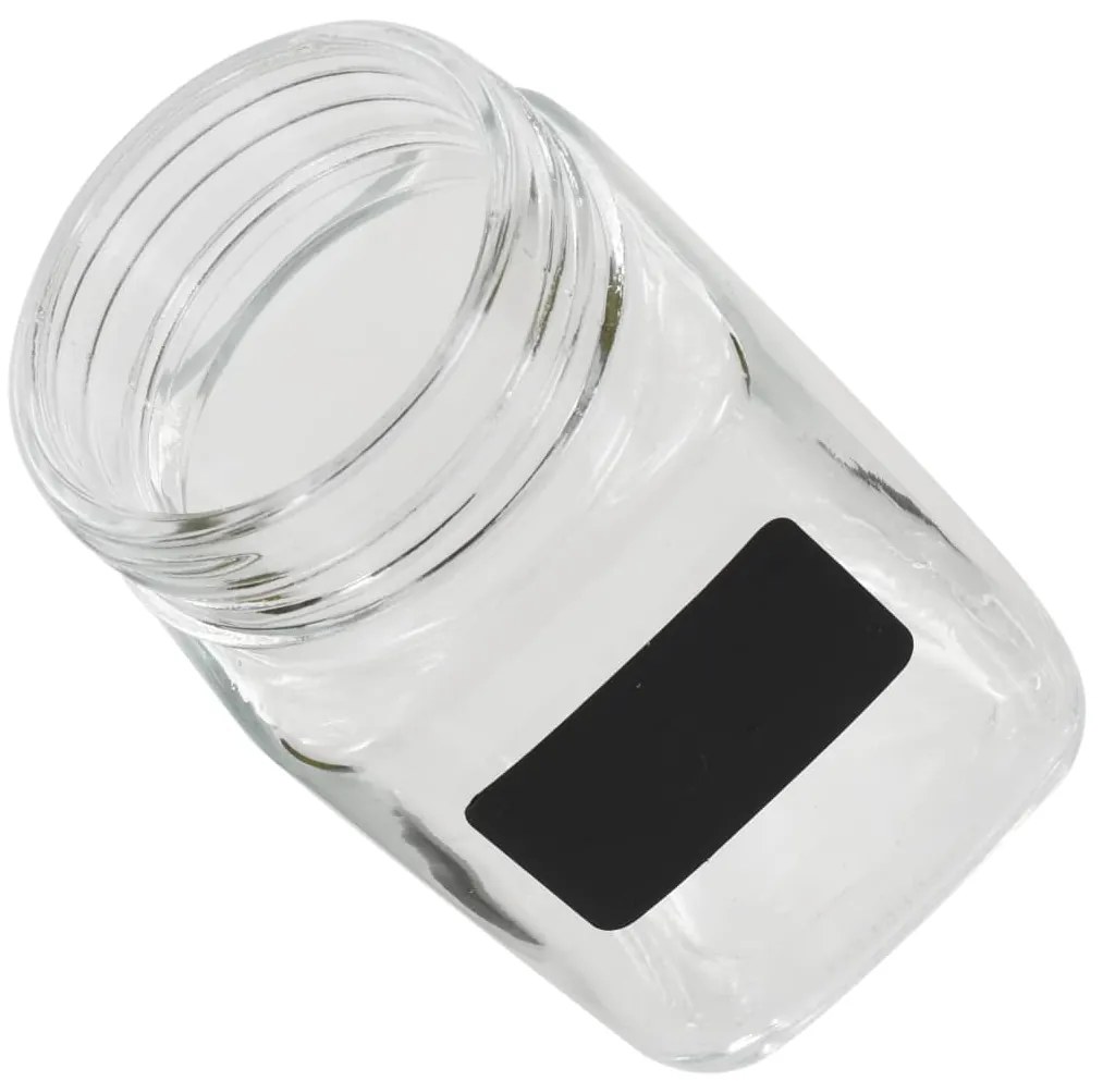 vidaXL Βάζα Αποθήκευσης 12 τεμ. 300 ml με Αυτοκόλλητο