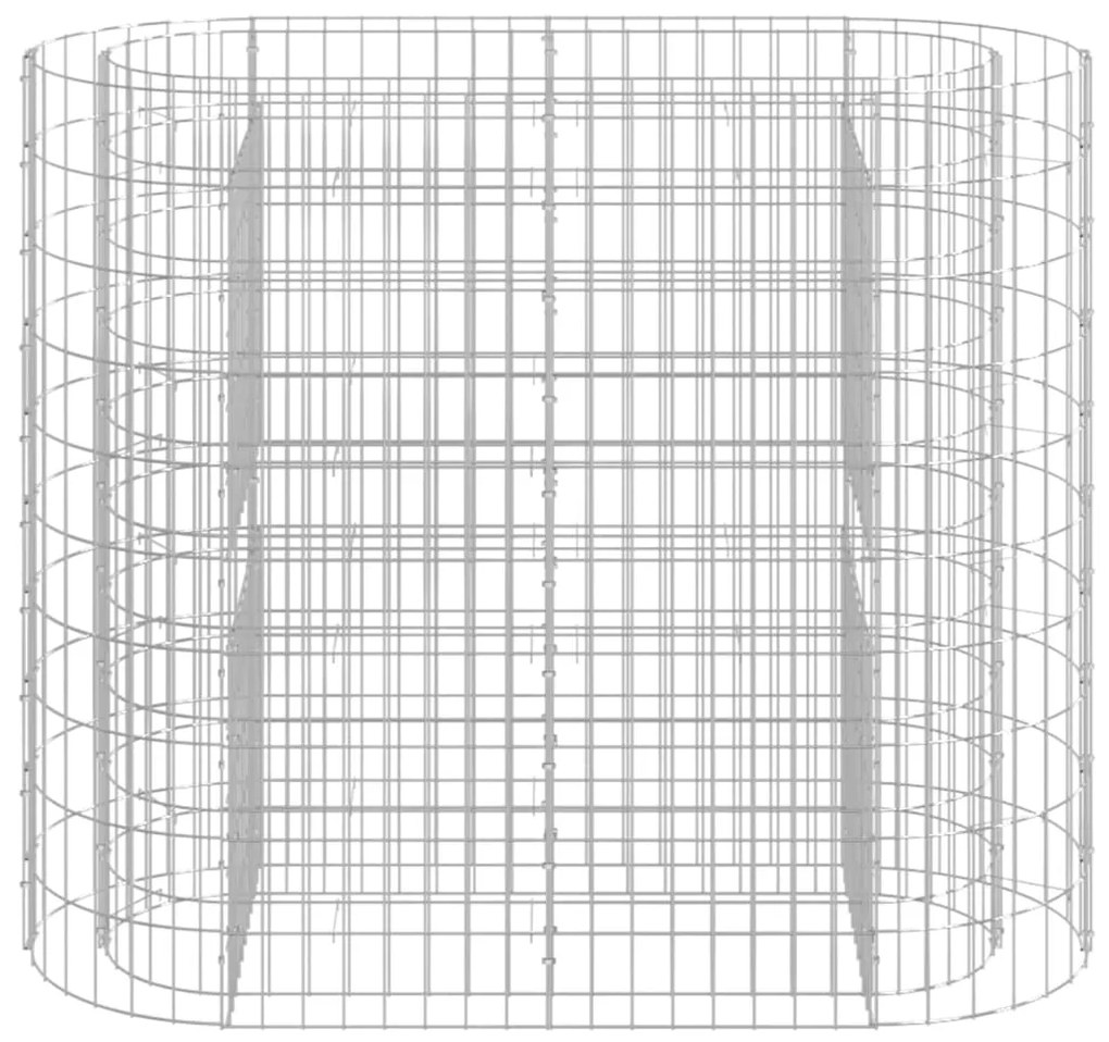 vidaXL Συρματοκιβώτιο-Γλάστρα Υπερυψωμένη 120x50x100 εκ Γαλβαν. Ατσάλι