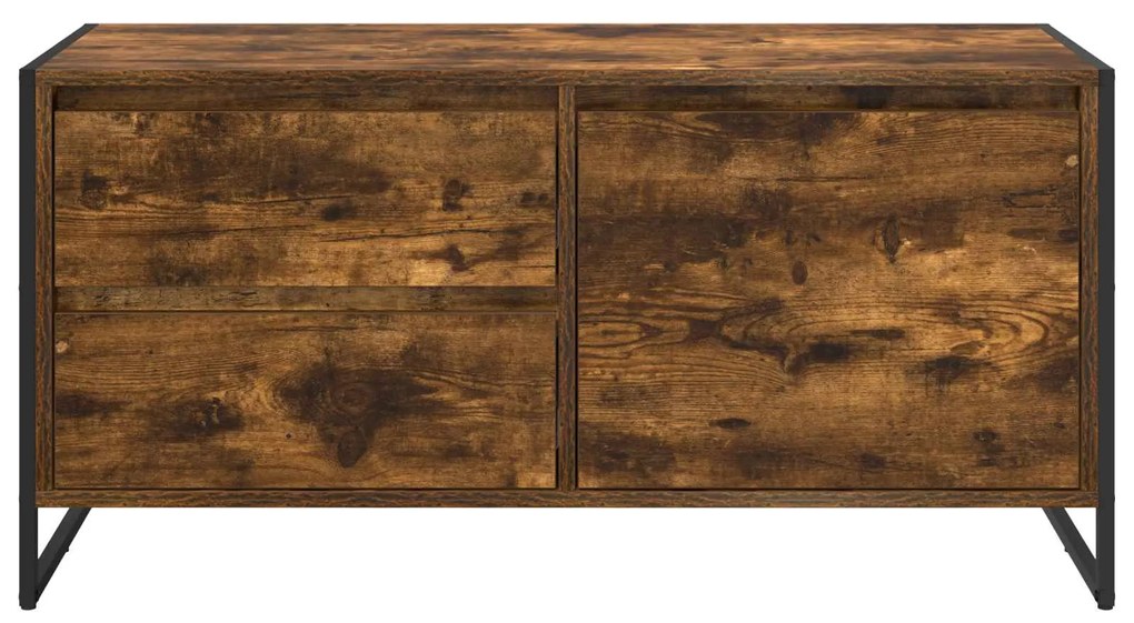 vidaXL Ντουλάπι TV Καπνιστό Δρύς 100 x 36 x 49.5 εκ Επεξεργασμένο ξύλο