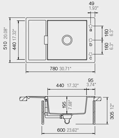 Νεροχύτης Schock Mono Cristadur 15180-Leuko