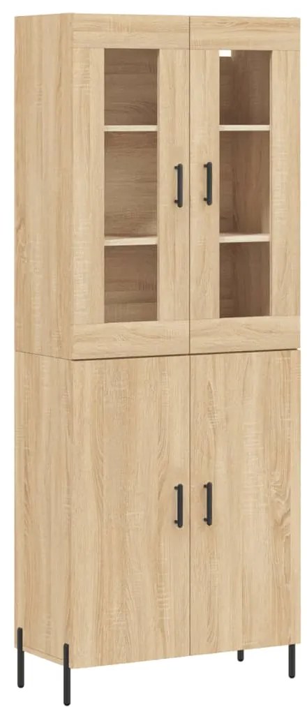 vidaXL Ντουλάπι Sonoma δρυς 69,5 x 34 x 180 εκ. από Επεξεργασμένο Ξύλο