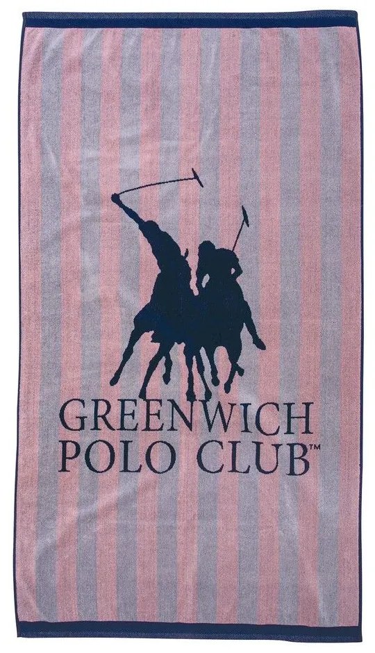 Πετσέτα Θαλάσσης 3775 Nude-Ivory Greenwich Polo Club Θαλάσσης 90x180cm 100% Cotton