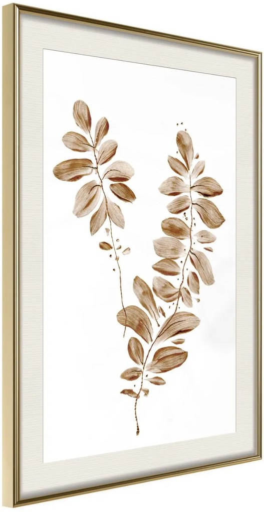 Αφίσα - Botanical Watercolour - 30x45 - Χρυσό - Με πασπαρτού